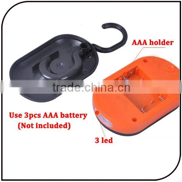 2 in1 24+3 Work Light Flashlight with Hook for Picnic Camping Outdoors