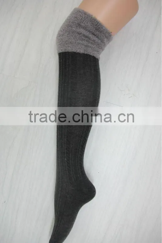 knitted wool stocking knee high socks