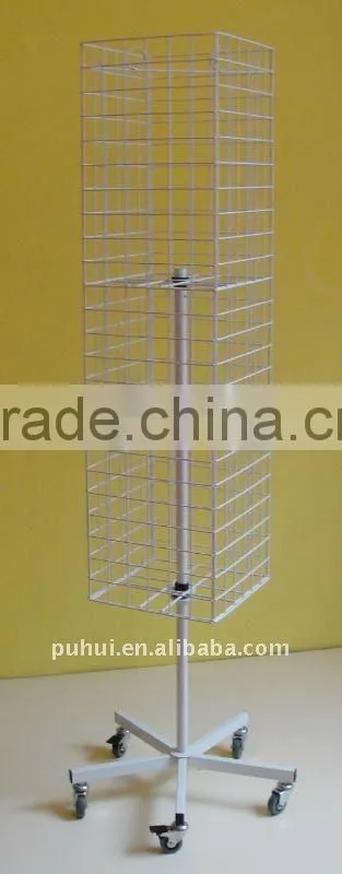 rotating grid screen display rack
