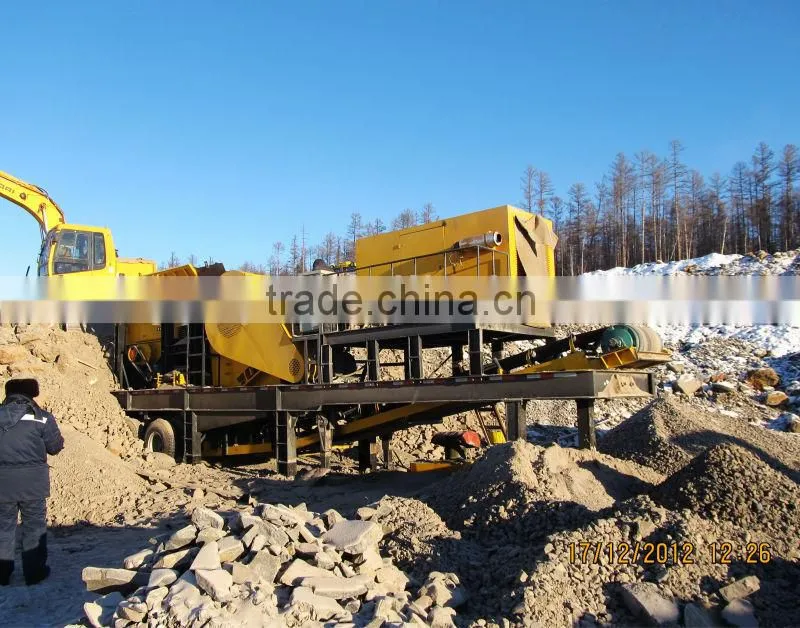 Movable jaw crusher plants, mobile crushing station for aggregate production