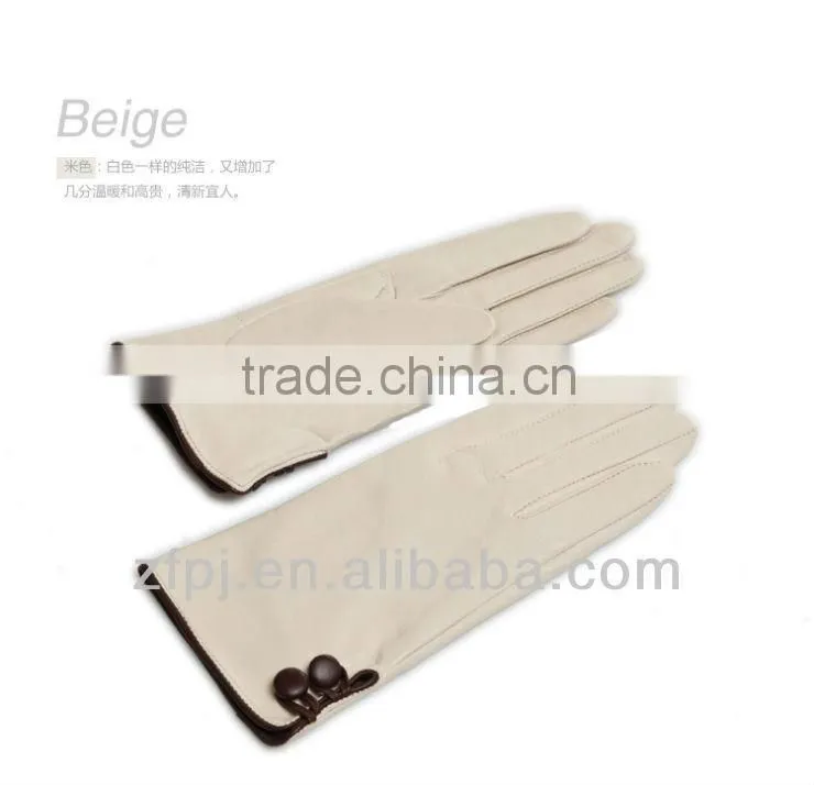 buff fashion sheepskin leather glove