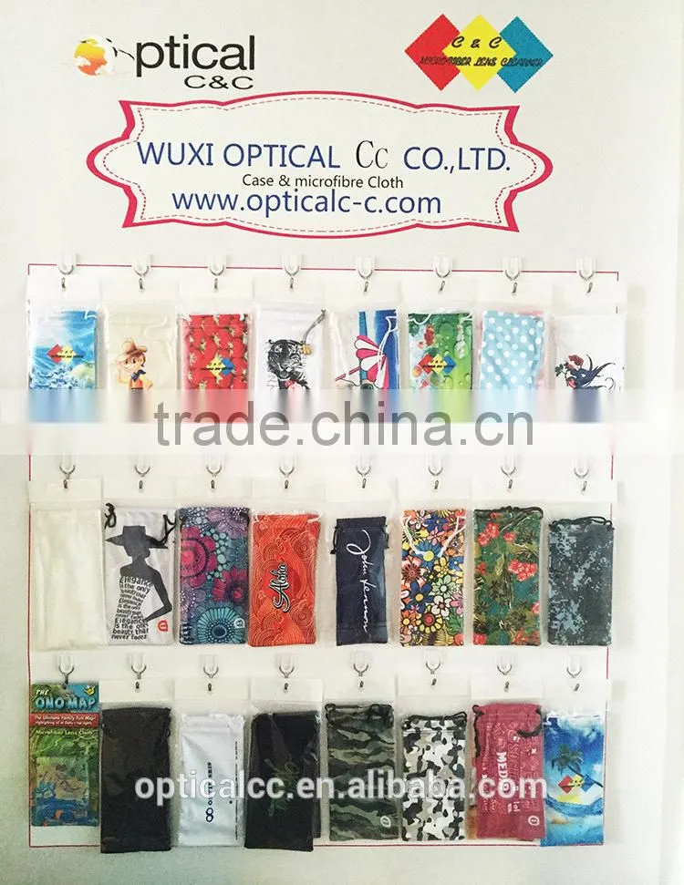 100% Polyester Digital Printing Microfiber Sunglasses Pouch