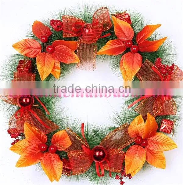 Wedding party birthday occasion plastic christmas wreaths wholesale