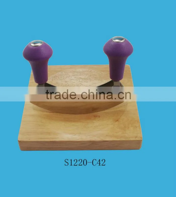 mincing knife with cutting board