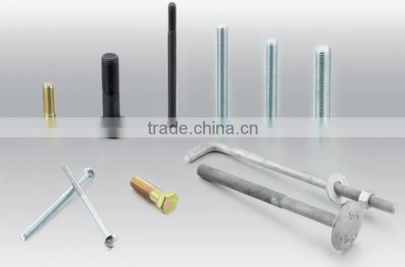 FACTORY SUPPLY HIGH QUALITY ZINC/HDG ASSEMBLED WITH WASHER AND NUT ANCHOR BOLT/ L SHAPE BOLT