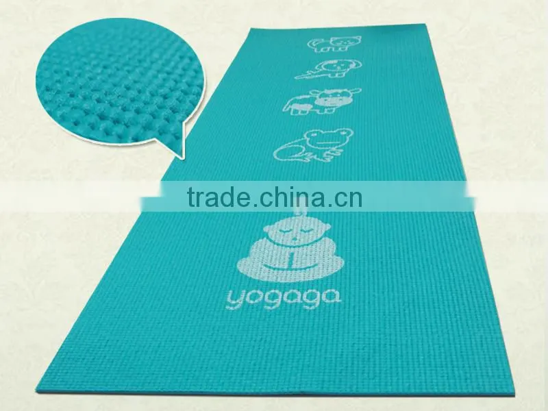 Custom made anti slip PU leather top nature fiber rubber Yoga mat