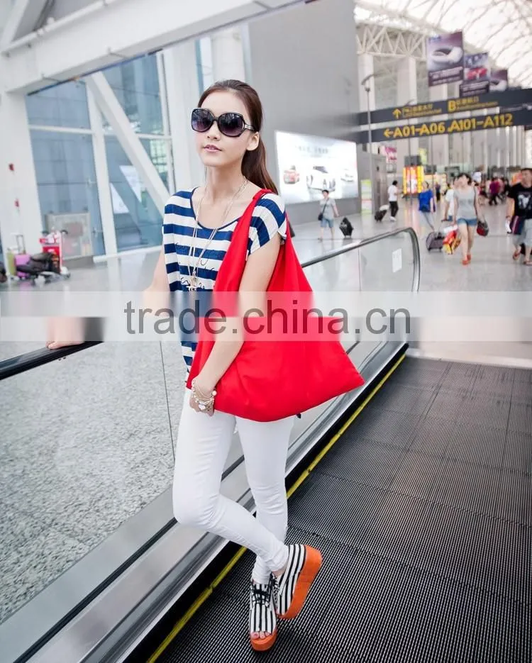 Factory wholesale fashionable cheap custom tote shopping bag GW812