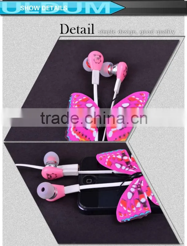 ULDUM supper high quality cheap plastic in ear earphone/deep bass sound ecouteur