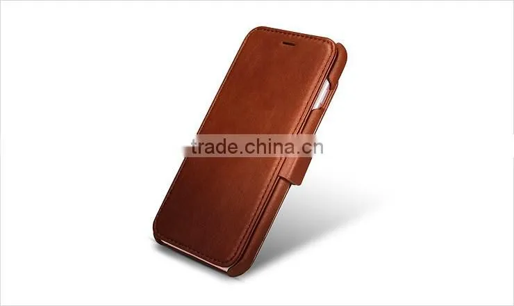 ICARER Genuine Leather Vintage Wallet Case with Three Credit Cards Slot For iPhone6/6s