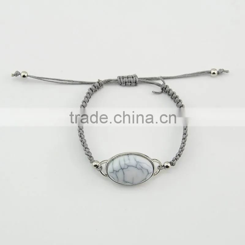 2016 Fashion Women Jewelry Natural Stone Rope Bracelet
