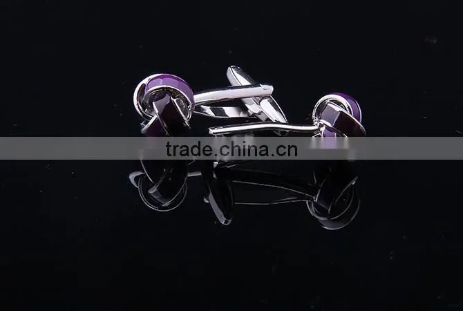 New Arriving Cufflink,Double Color Enamel Knot Cufflink