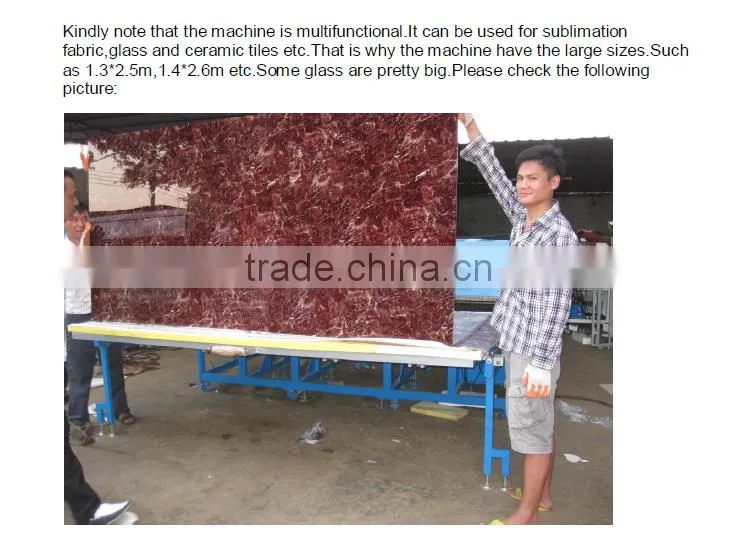 Flatbed sublimation thermopress 120*120cm heat press machine