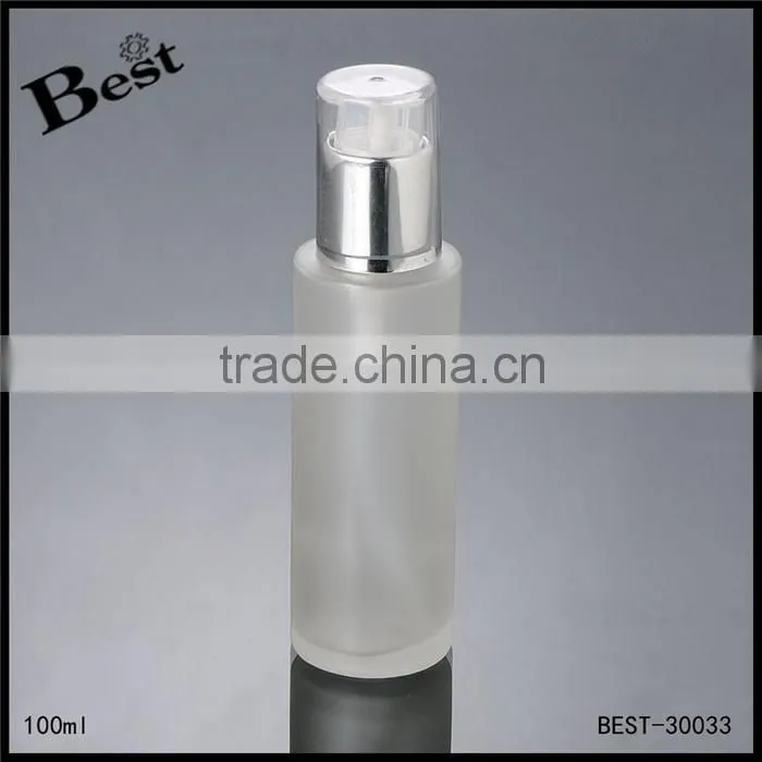 100ml glass bottle frosted glass bottle pump glass bottle