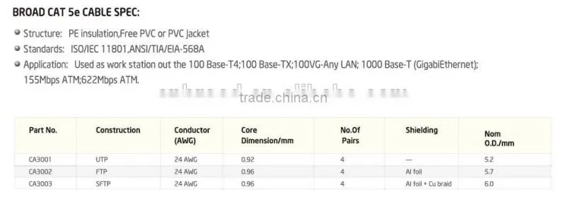 Professional Cat6a SF standard Network Cable