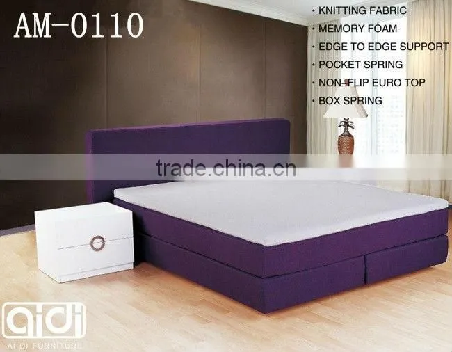 High Quality Bed Frame, Comfort Sleep Memory Foam Pad, Wood Bedroom Furniture AM-0110