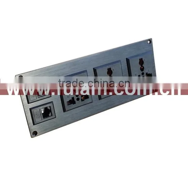 smart home OEM 86 type brushed aluminum fiber panel Wall Switch