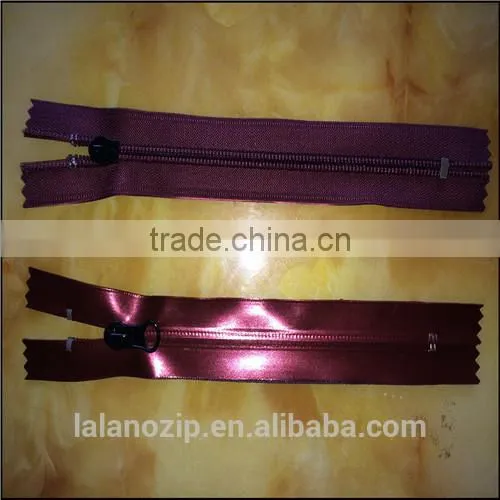 wholesale zippers in rose wine color for fashion dress with OEKO-TEX CARTIFIED