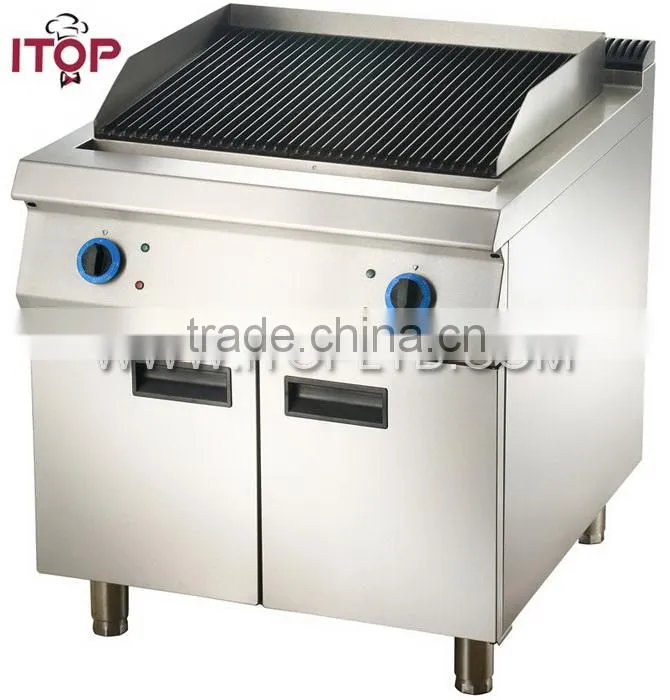 Gas Lava Rock Grill With Cabinet