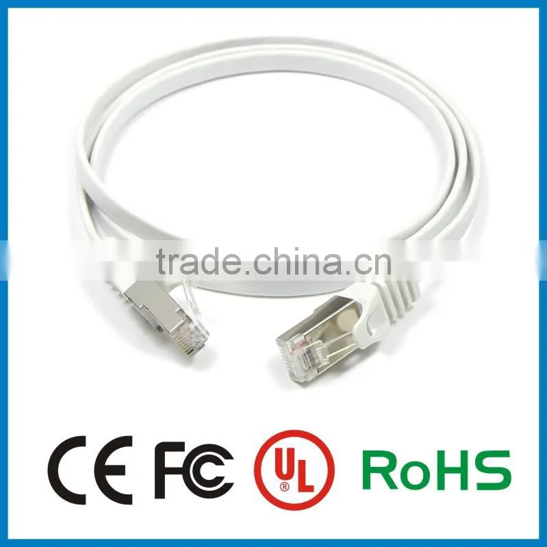 APBG Hot Sale Flat FTP Network Cables Cat 6 with Nickel Plated Connector