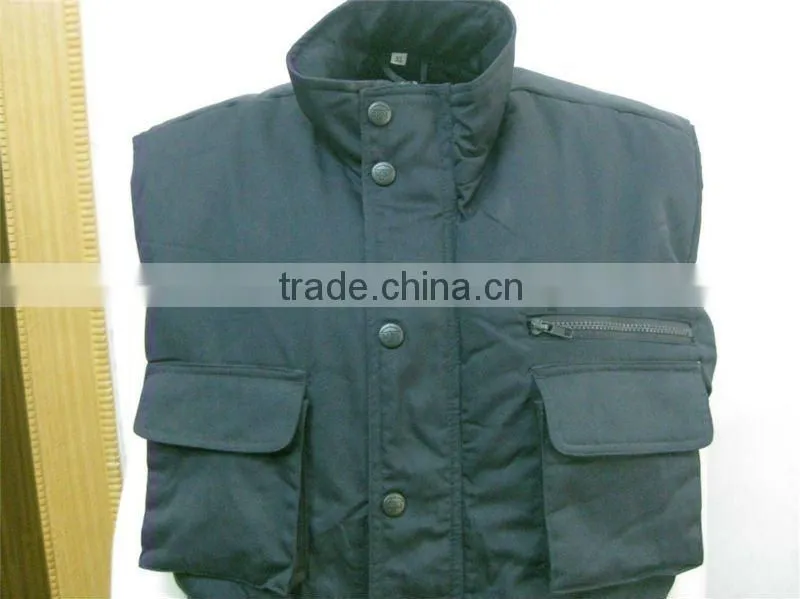 navy body warm padding vest