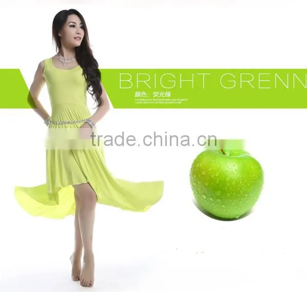 2014 Simple and Comfortable Cotton Belly Dance Practise Wear, Belly Dance Dress (QC2218)