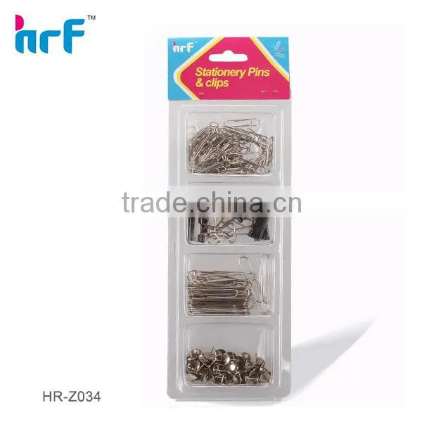Colorful Stationery Clip set with Jumbo Map Pins