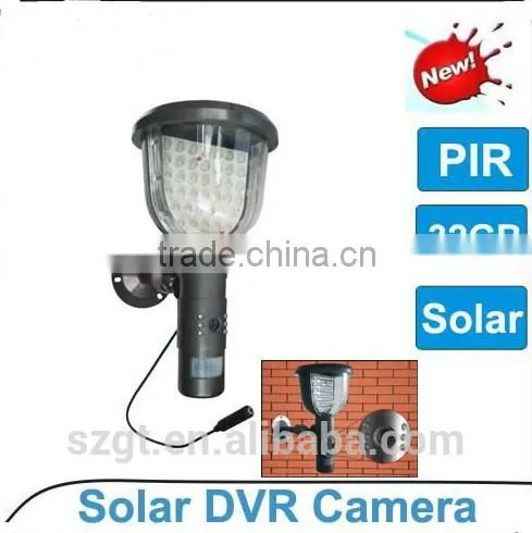 Newest upgrade vesion sorlar LED lighting HD 720P IR motion camera DVR