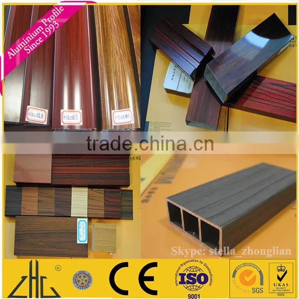 Wow!! Square tube aluminum profile rails/Aluminium Profile with Sand Blasting Treatment/wood grain aluminium profile for ceiling