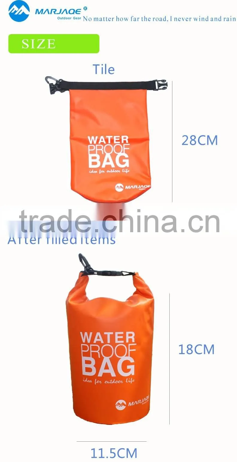 2016 New 250D PVC 2L Ocean Pack Swimming Beach Dry Bag Sports Waterproof Bag