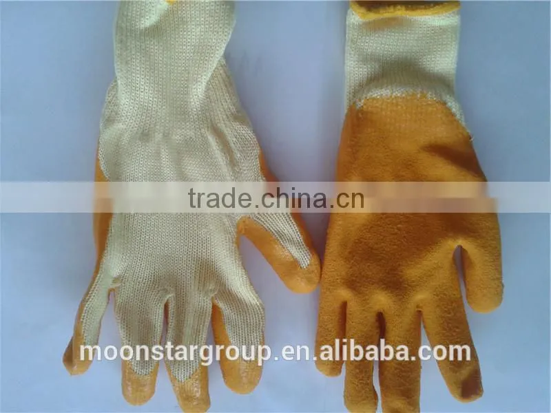 10 gauge cotton knitted Latex working gloves