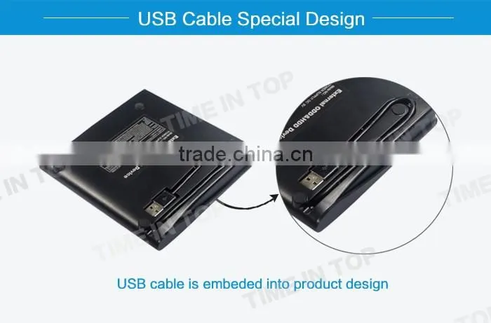 USB2.0 External Plastic Black DVD Writer