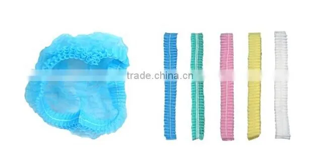 disposable single elastic non woven protective crimped mob cap