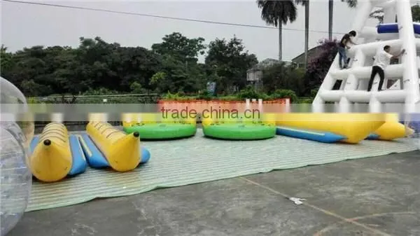 Hot selling lake inflatable water slides, inflatable floating water slide