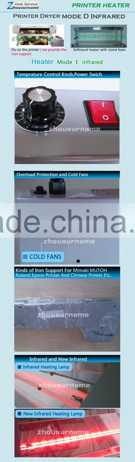 1500/1880/2050E screen ink printer heater print media dryer roland printer ink dryer