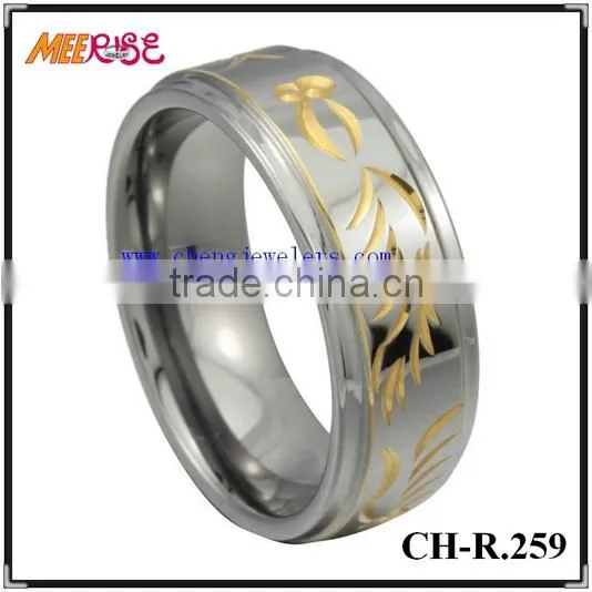Fashion ring jewelry top quality ring cobalt free tungsten carbide ring