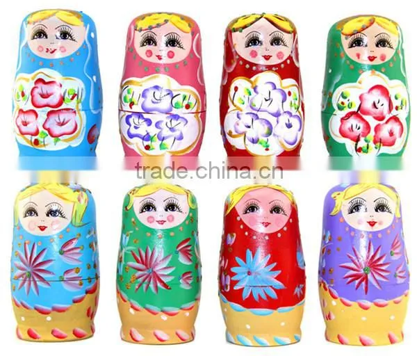 wooden painting doll,matryoshka doll wood,decor small wood doll