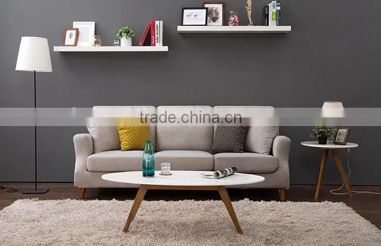 modern wooden fabric modular sofa living room furniture 1+2+3 in nordic style with removable cover