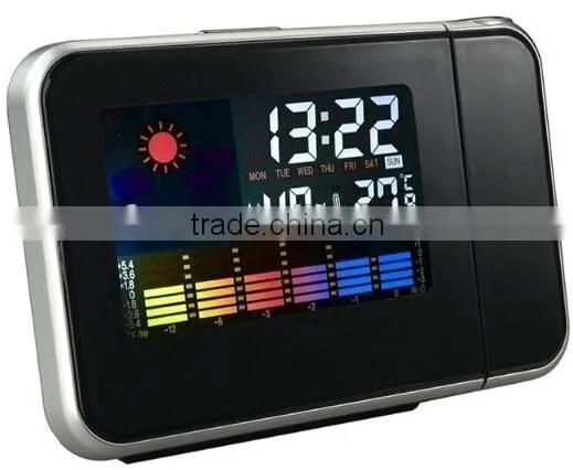 Weather Alarm Clock with Projector / Time Projection / LCD Display table clock