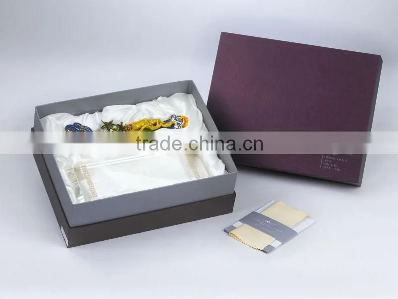 RORO Chinese Trational Wish Ruyi ginseng enamel crystal glass decorative article for home decoration/gift