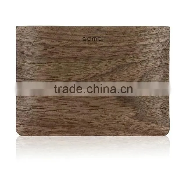 New arrival 2016 for mini iPad wood design leather sleeve bag case super slim carrying bag