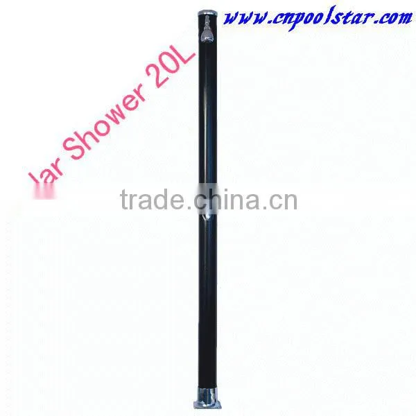 20L Swimming Pool Straight Solar Shower w/ PVC Body P2601 Round Outdoor Garden Shower PVC Outdoor Shower