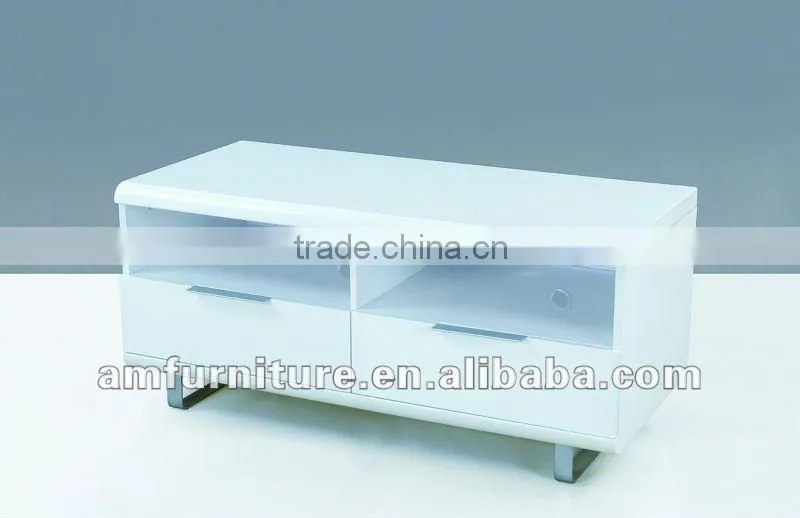 tempered glass and stainless steel legs living room furniture TV stand