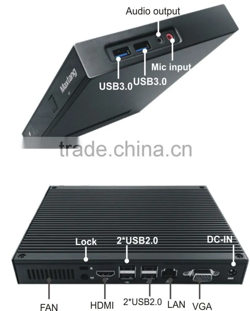 Intel celeron 1037u htpc with 1080p playback hdmi vga