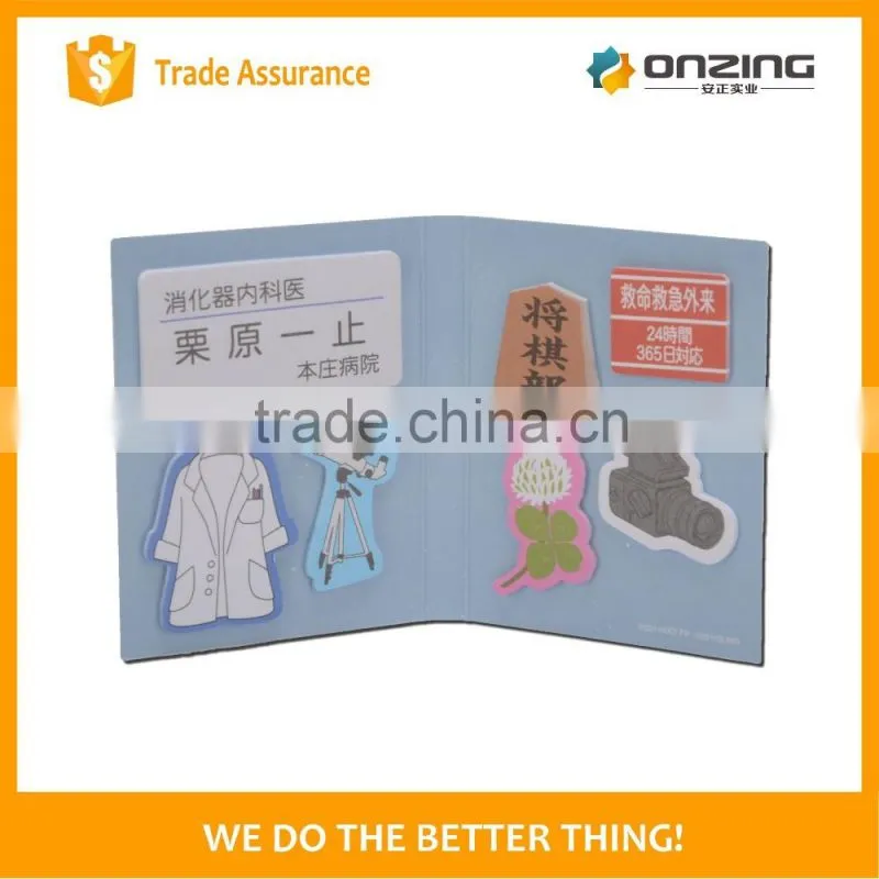 Popular type assorted custom die cut sticky notes