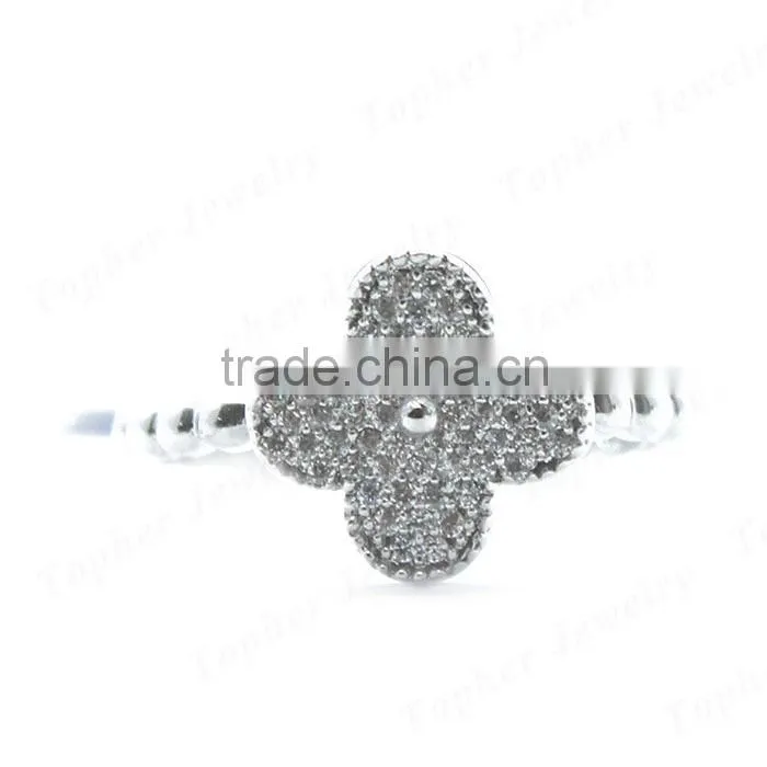 Wholesale 925 sterling fashion girl flower ring