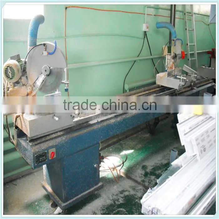High quality plastic window profile cutting equipment with two head