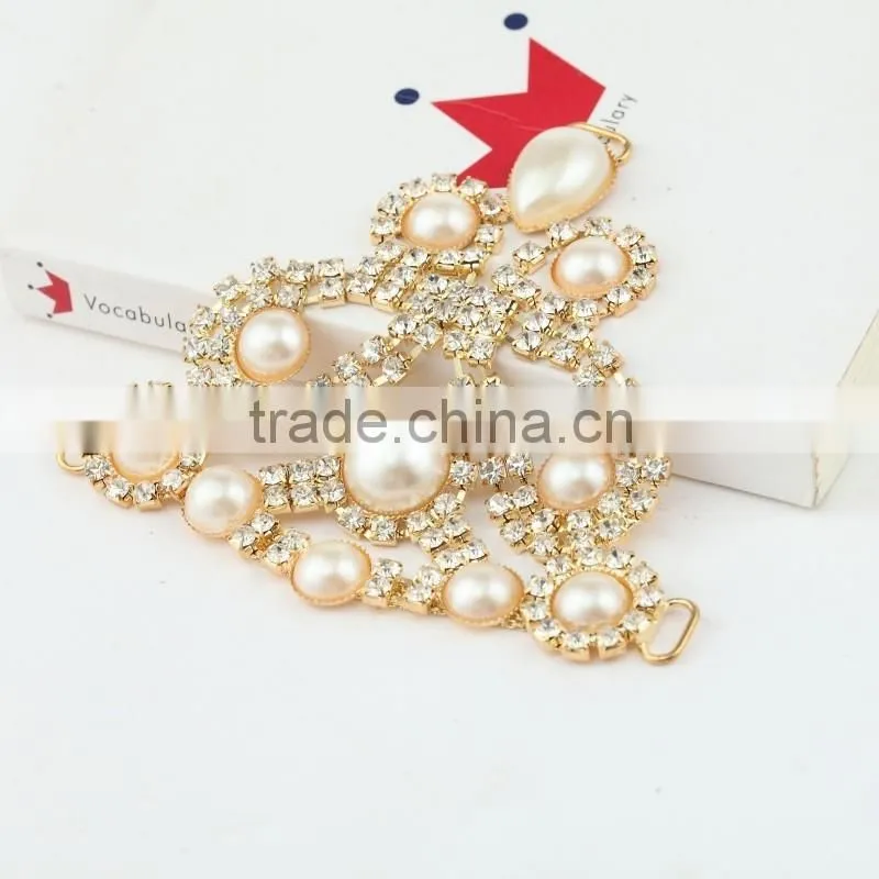 Hot !!! New Design Elegant Plastic Pearl Rhinestone Shoe Accessory for Woman Sandal Made in China in Bulk