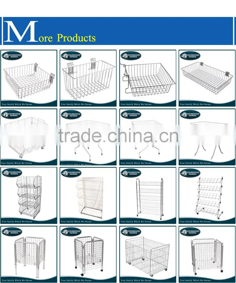 Wholesale custom metal wire basket with wheels