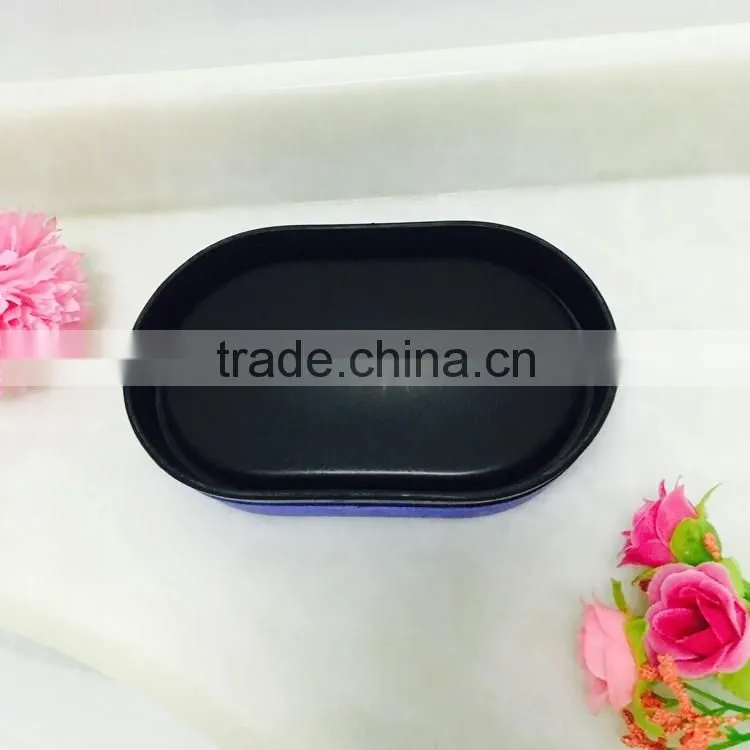 Blue round shape fancy soap dish