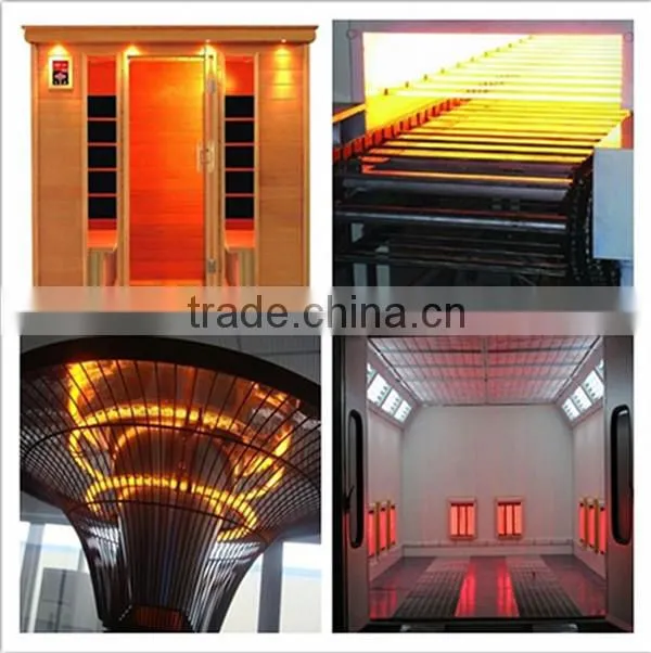 Round shaped quartz halogen infrared oven lamp